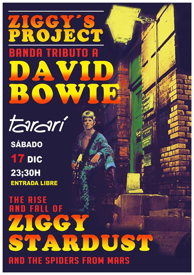 El alma de Bowie sonará el sábado en el Tararí con Ziggy´s Project DAVID BOWIE Tributo 2