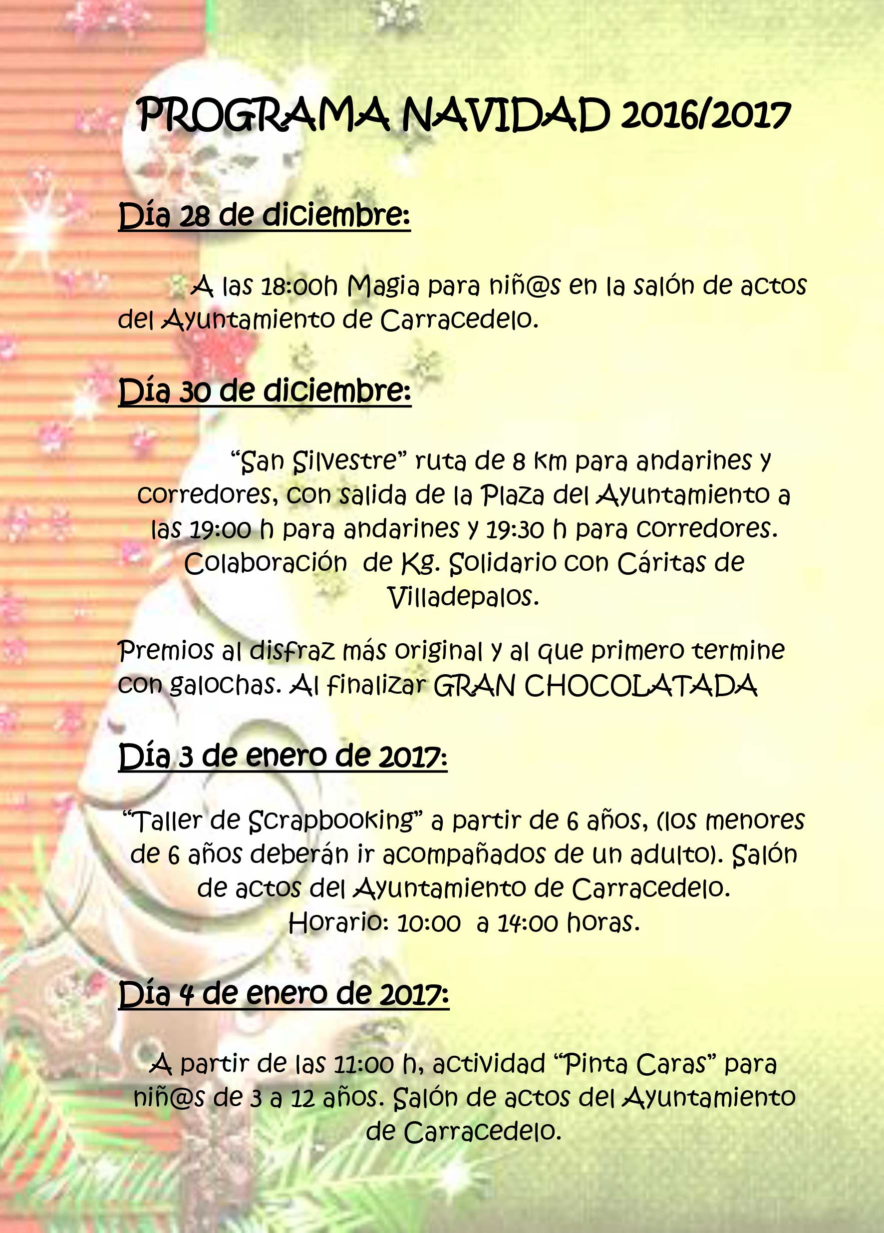 Actividades de Navidad en Carracedelo 2