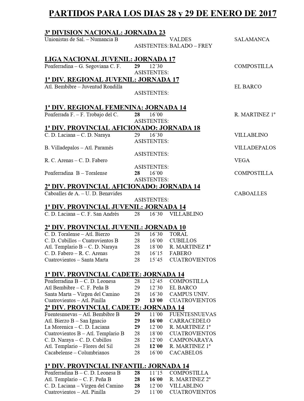 Fútbol base. Partidos 28 y 29 enero 2017 4