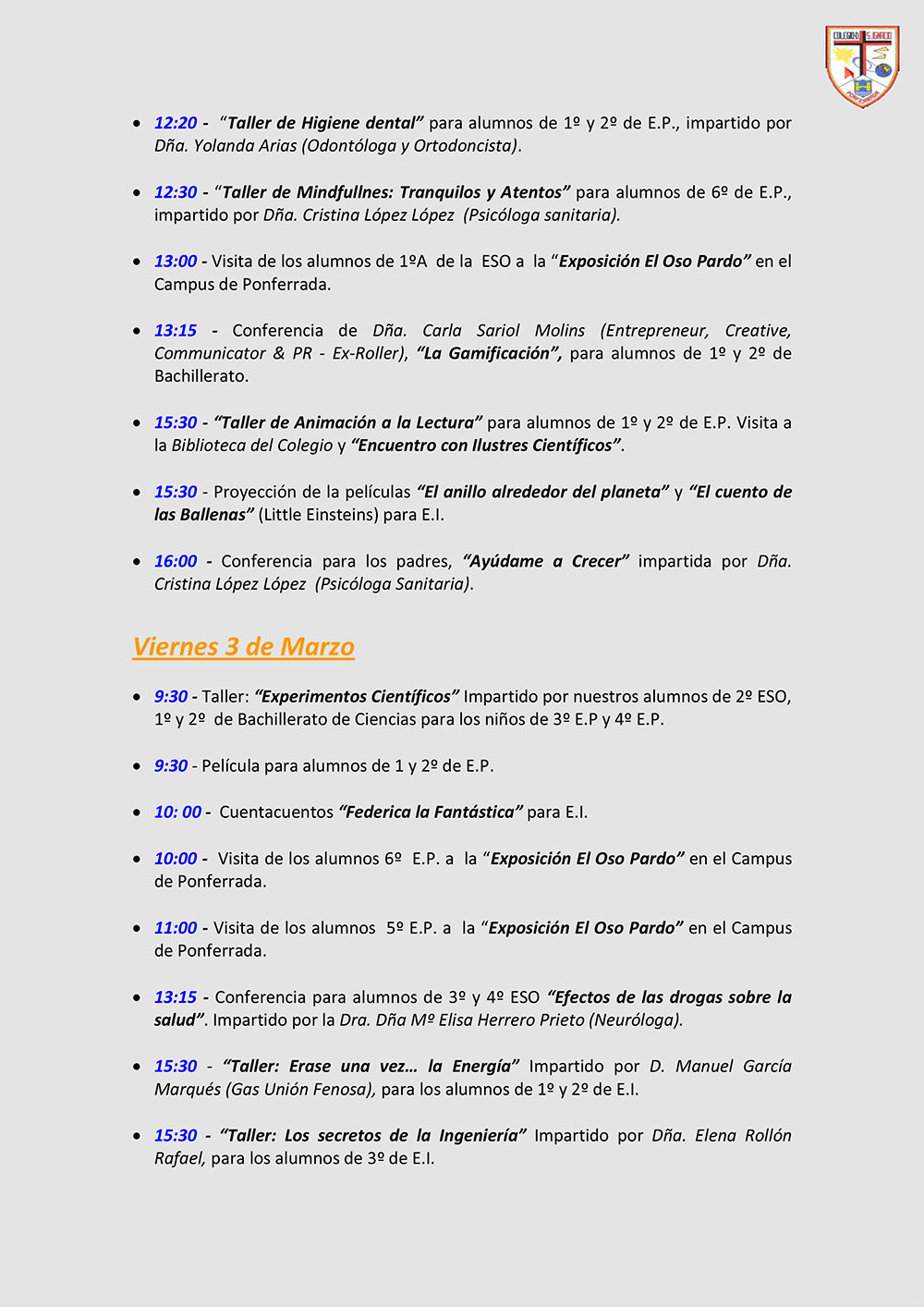 Semana del la ciencia en el colegio San Ignacio de Ponferrada 12