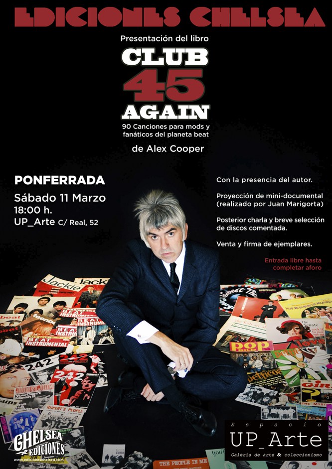 Alex Cooper presenta su libro 'Club 45 Again en la Galería Up_Arte de Ponferrada 2