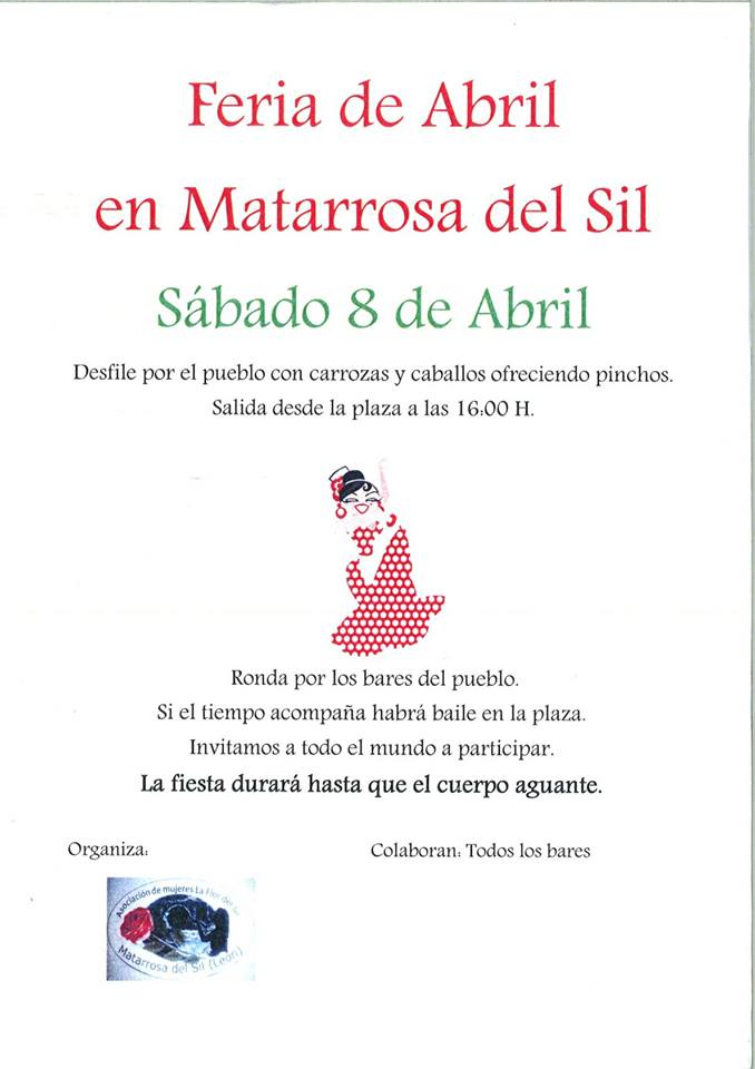 Matarrosa se apunta a la feria de abril el sábado 8 1