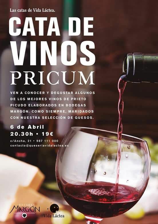 Cata de vinos Pricum con quesos artesanos en La vida Láctea 2