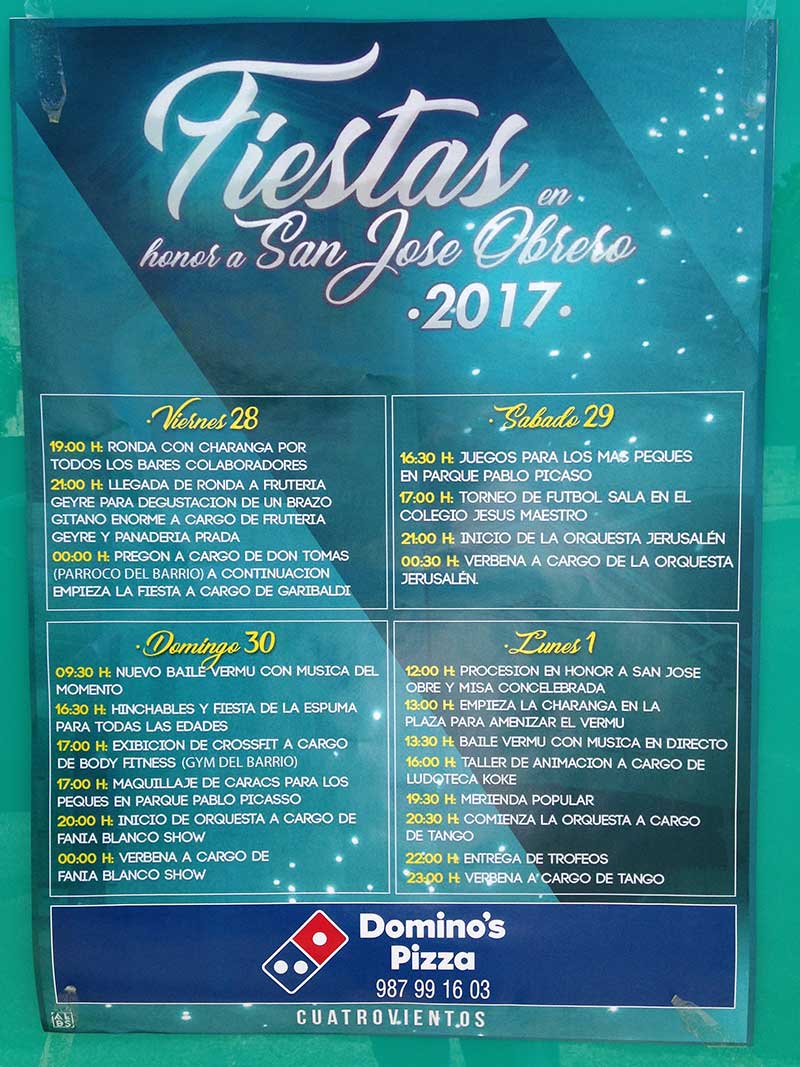 Fiestas cuatrovientos 2017