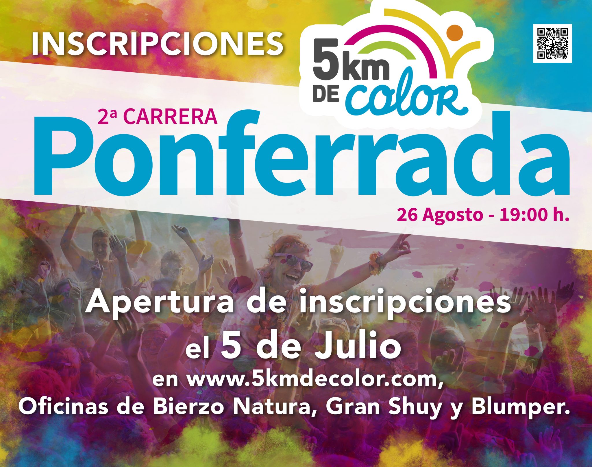 La carrera 5Km de color regresará en agosto a ponferrada 2