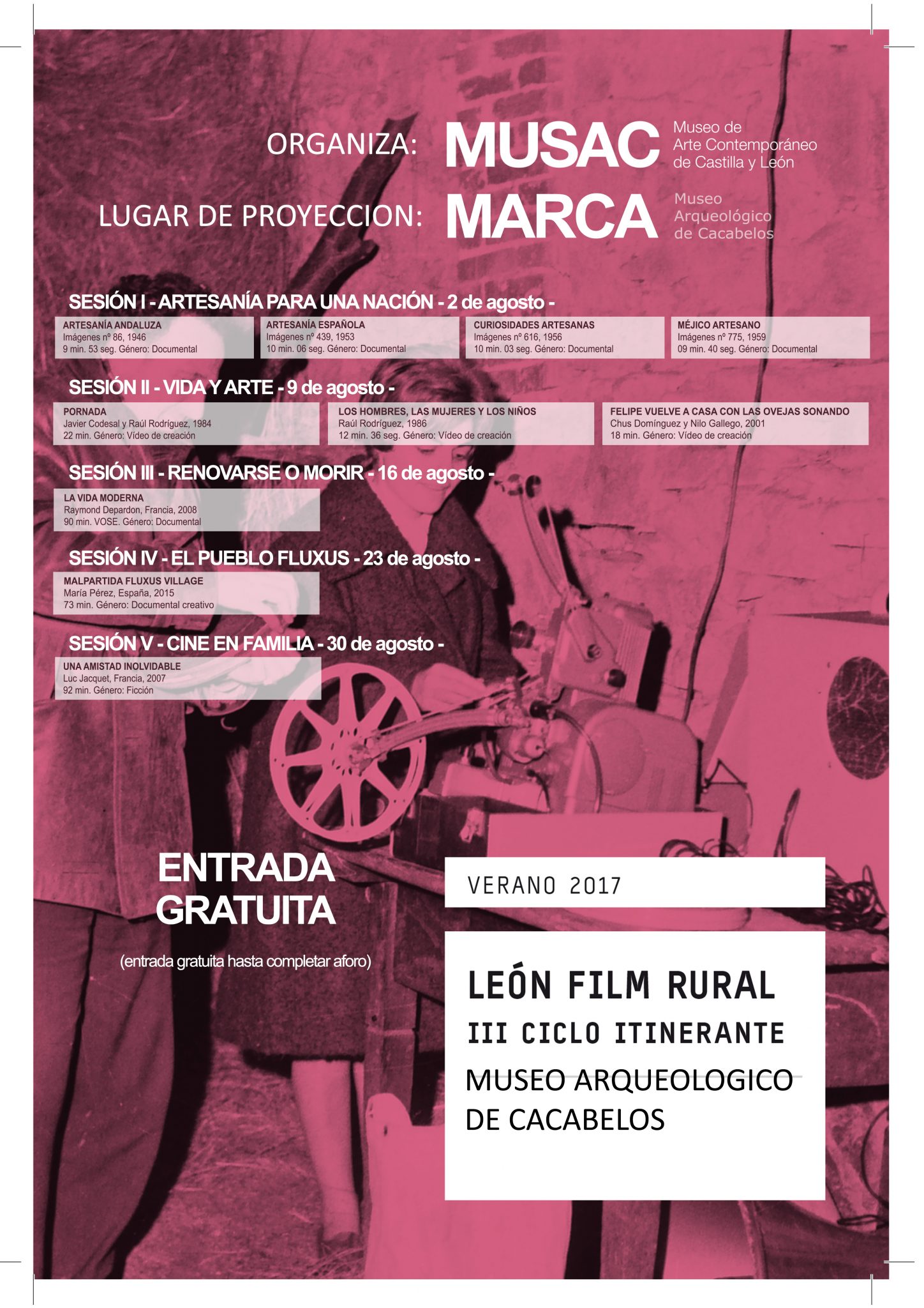 Sesión de cine rural en el Museo Marca de Cacabelos. Miércoles 2 de agosto 18:30h 2