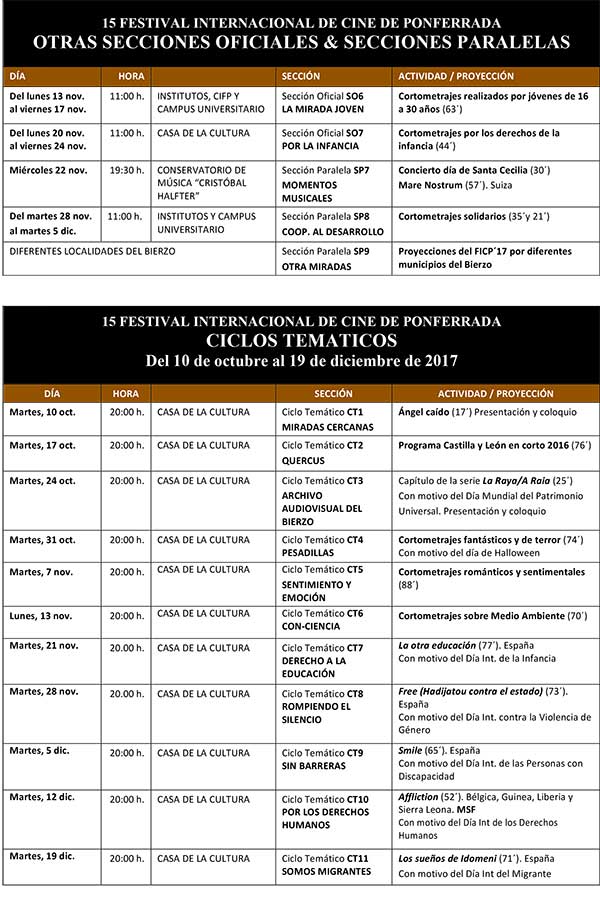 Arranca el 15 Festival Internacional de Cine de Ponferrada 3