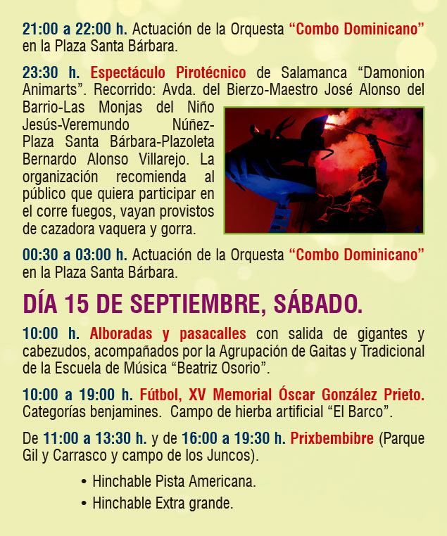 Planes en Ponferrada y El Bierzo para el fin de semana. 14 al 16 de septiembre 2018 12