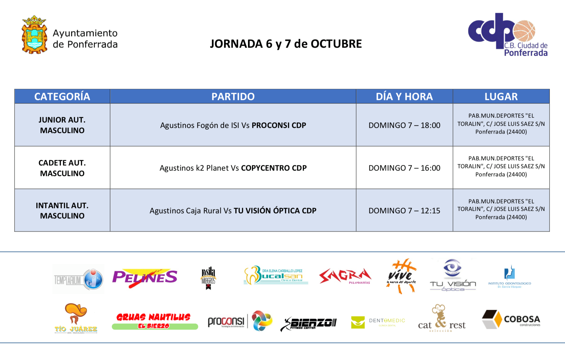 Planes el Ponferrada y El Bierzo para el fin de semana. 4 al 6 de octubre 2018 31