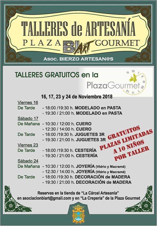 Plaza Gourmet organiza talleres gratuitos de artesanía 2