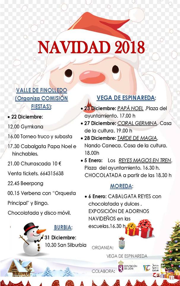 Programa de Navidad 2018 en Vega de Espinareda 2