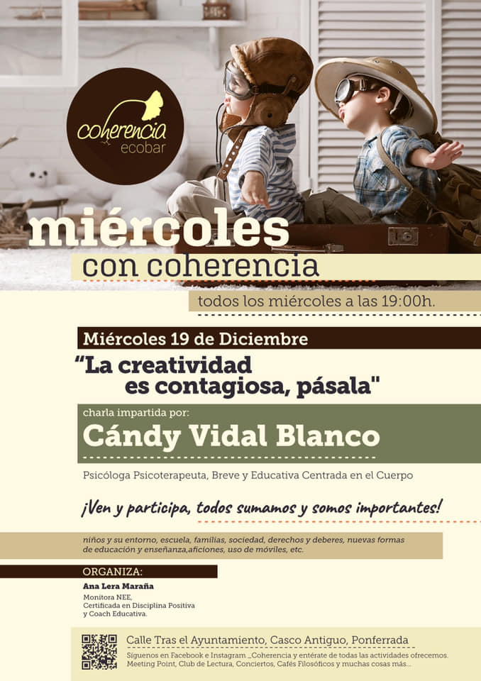 'La creatividad es contagiosa', charla de Cándy Vidal este miércoles en Coherencia Bar 2