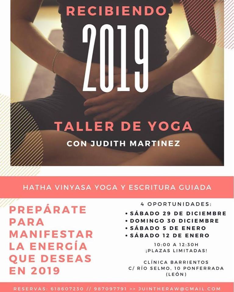 Clínica Barrientos te plantea recibir 2019 con un taller de Yoga 2