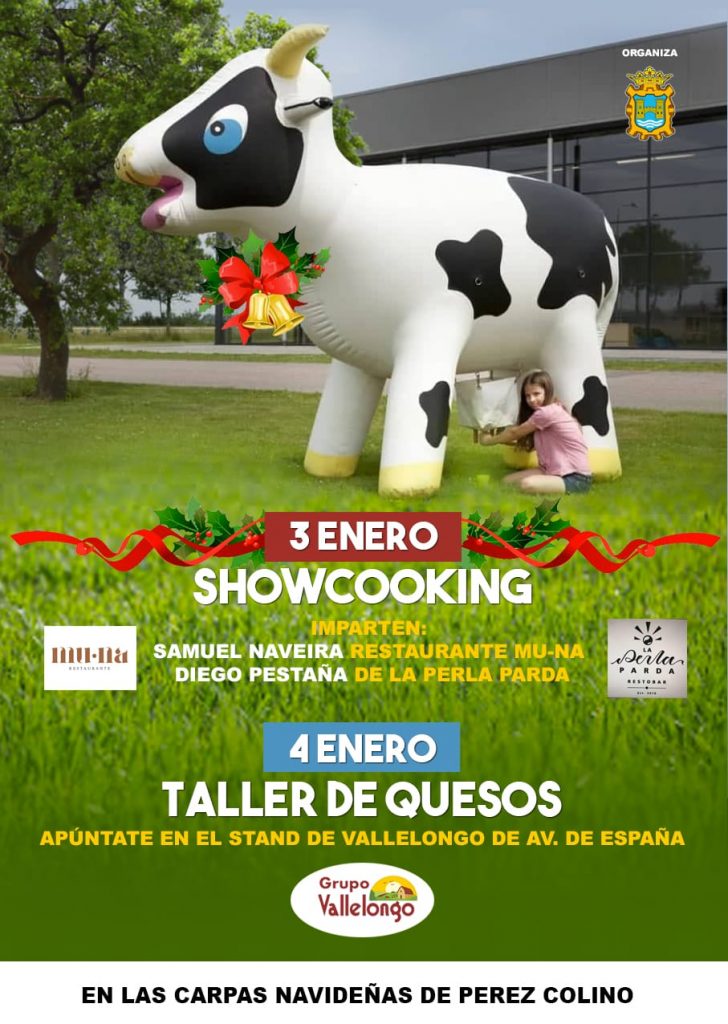 Taller de queso y 'showcooking' en el mercado navideño de Pérez Colino en Ponferrada 2