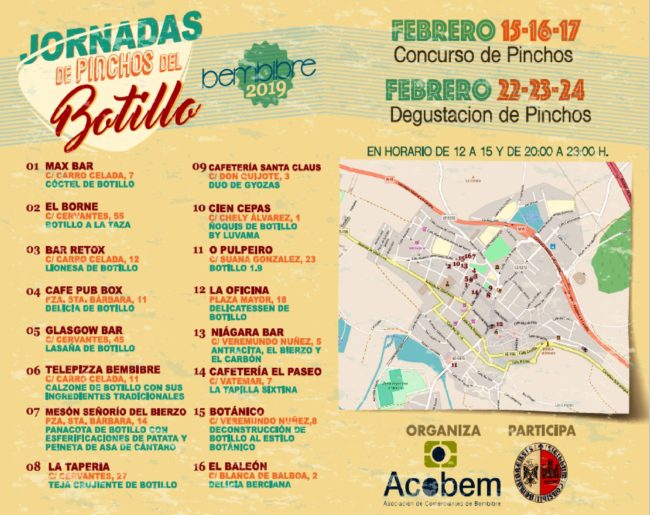 los bares de Bembibre dedican los pinchos al botillo durante el fin de semana 2 los bares de Bembibre dedican los pinchos al botillo durante el fin de semana 2