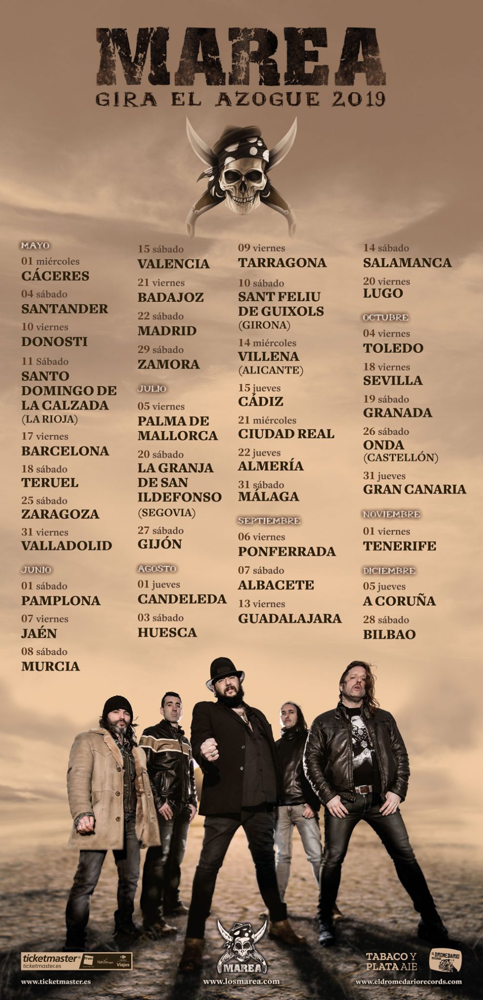 Marea ha vuelto y elige las Fiestas de la Encina 2019 de Ponferrada como una de sus citas para presentar 'El Azogue' su nuevo disco 1