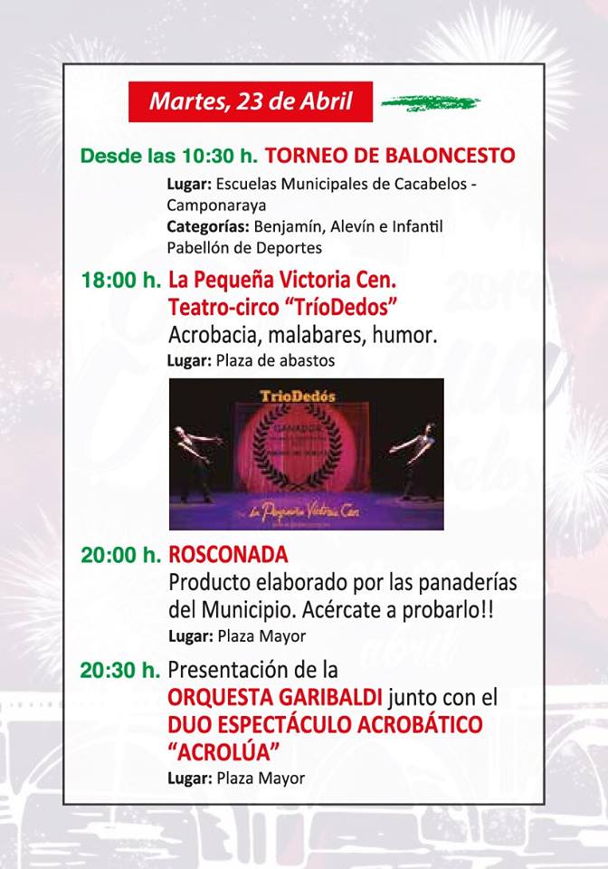 Programa de fiestas de la Pascua de Cacabelos 2019 11 Programa de fiestas de la Pascua de Cacabelos 2019 11