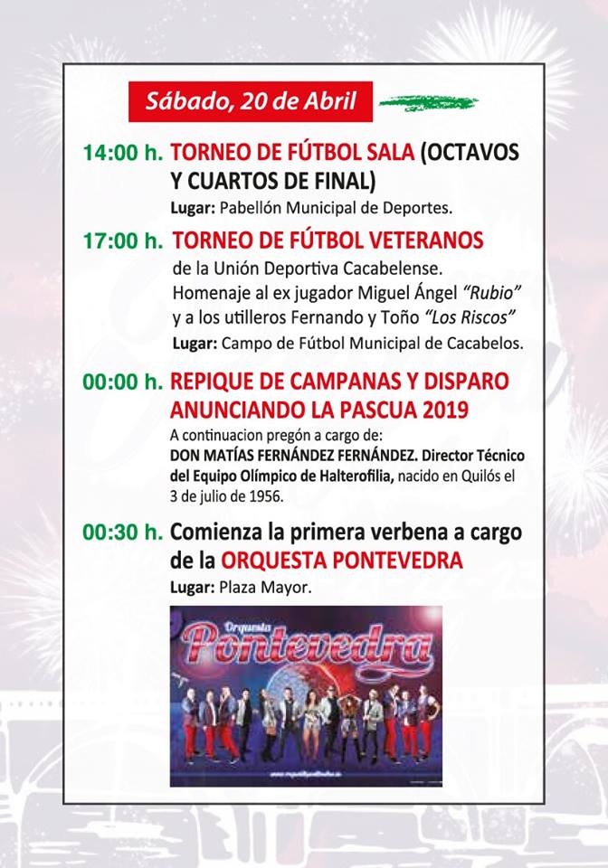 Programa de fiestas de la Pascua de Cacabelos 2019 6 Programa de fiestas de la Pascua de Cacabelos 2019 6
