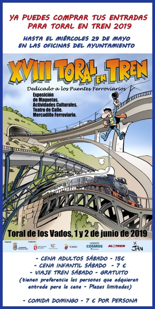 ¡Viajeros al treeen! Llega Toral en Tren 2019. Consulta la programación 2