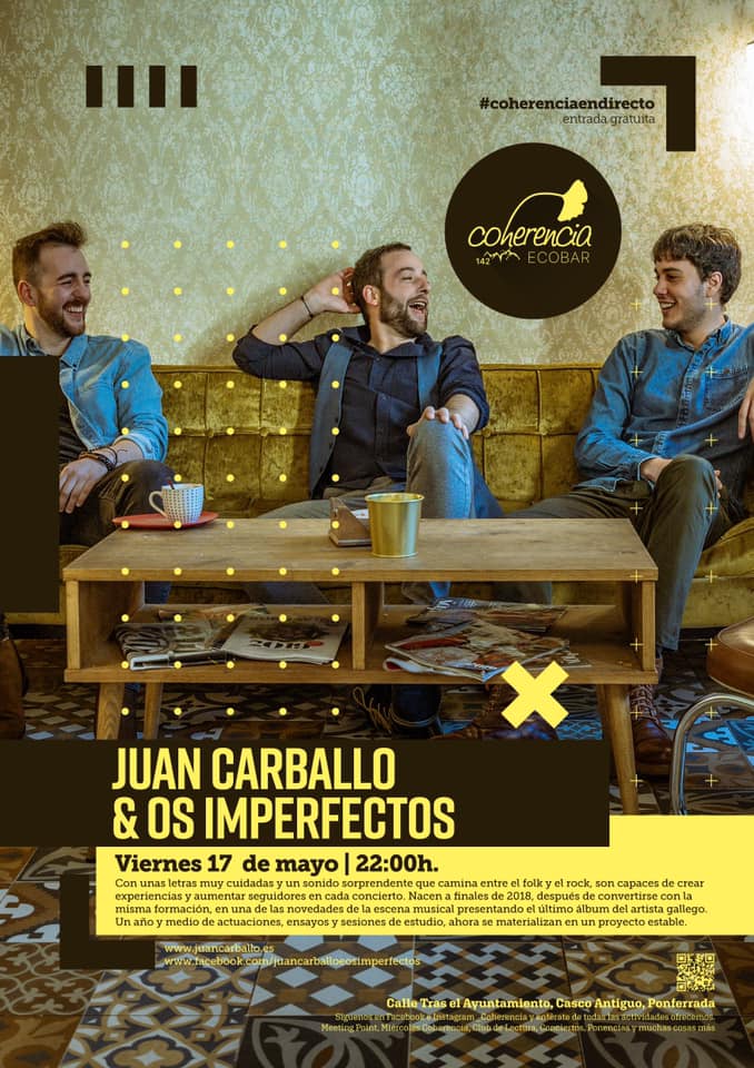 Doble concierto en Coherencia Bar: Kike M y Juan Carballo & Los Imperfectos 3