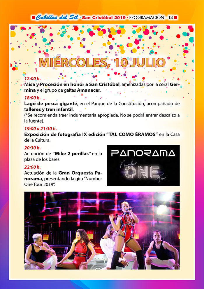 Fiestas de San Cristobal 2019 en Cubillos del Sil. Programa de actividades 3 Fiestas de San Cristobal 2019 en Cubillos del Sil. Programa de actividades 3