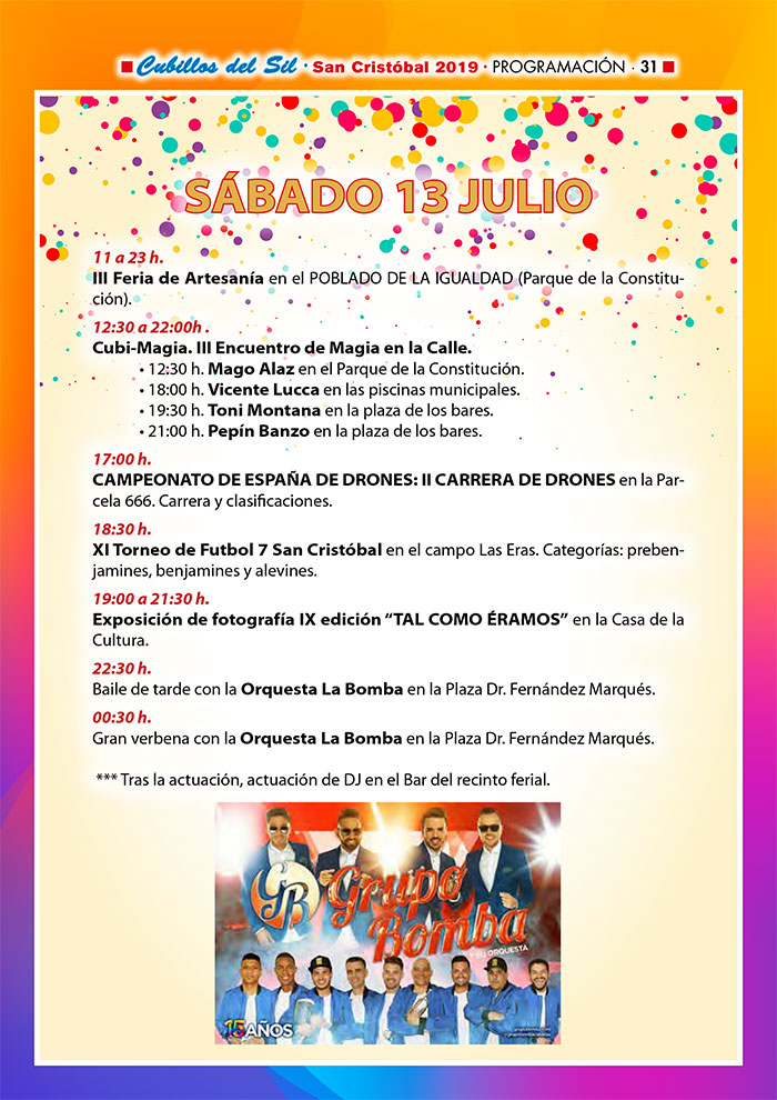 Fiestas de San Cristobal 2019 en Cubillos del Sil. Programa de actividades 6 Fiestas de San Cristobal 2019 en Cubillos del Sil. Programa de actividades 6