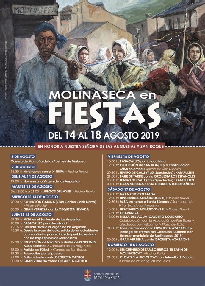 Fiestas de Las Angustias, San Roque en Molinaseca. 14 al 18 de agosto 2019 2