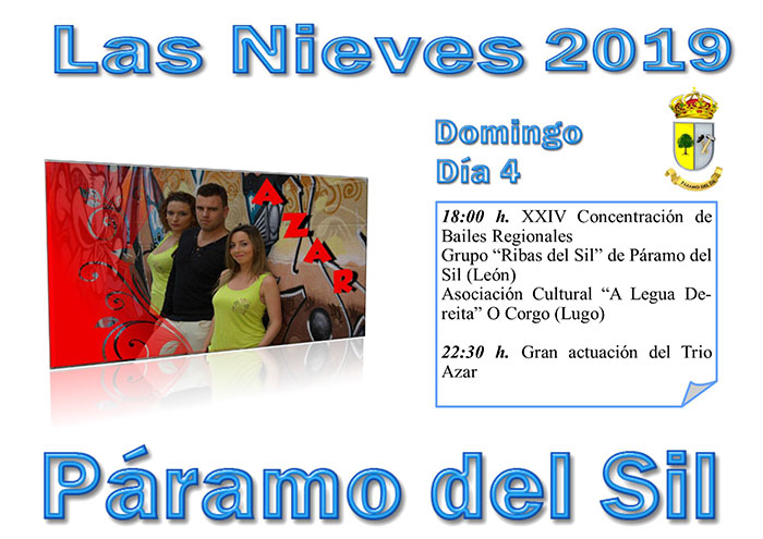 Fiestas de Las Nieves en Páramo del Sil. 2, 3, 4, 5 y 6 de agosto. Programación de actividades 4