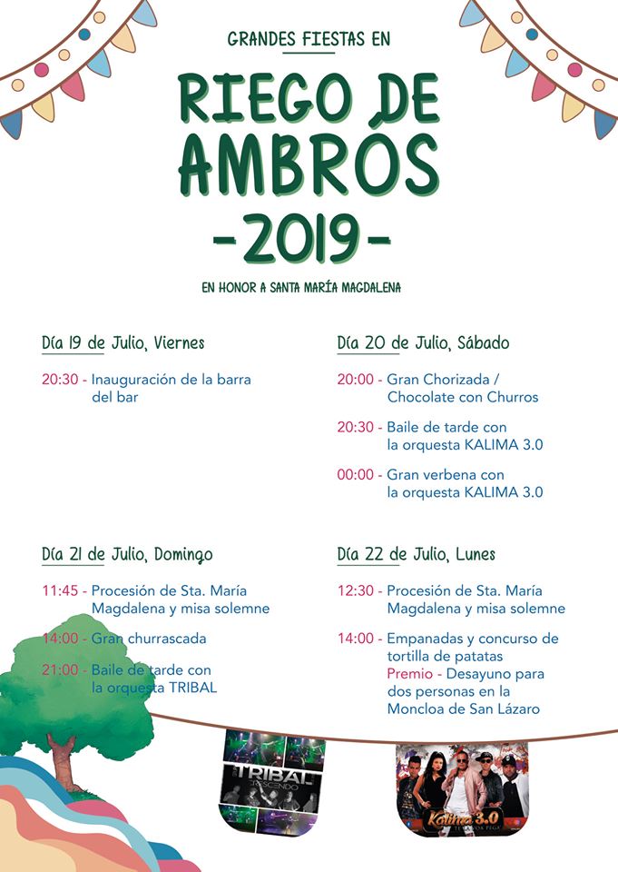 Fiestas en Riego de Ambrós. 19 al 22 de julio 2019 2