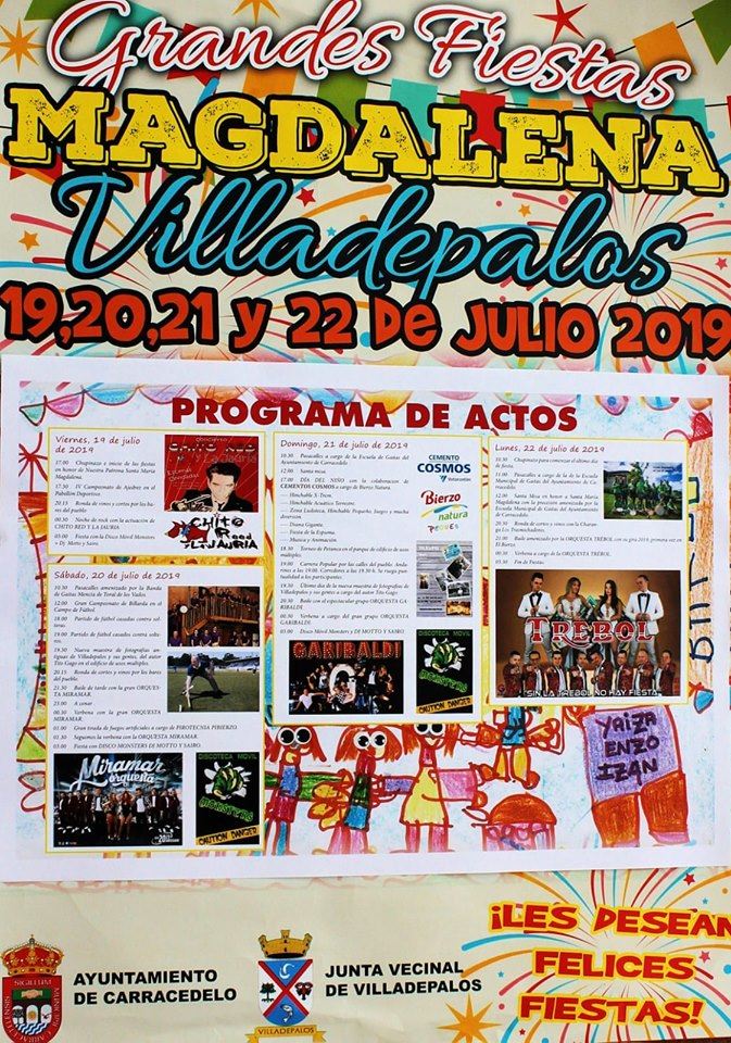 Fiestas en Villadepalos. 19 al 22 de julio 1