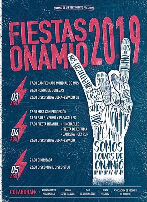 Grandes fiestas en Onamio. 3 al 5 de agosto 2019 2