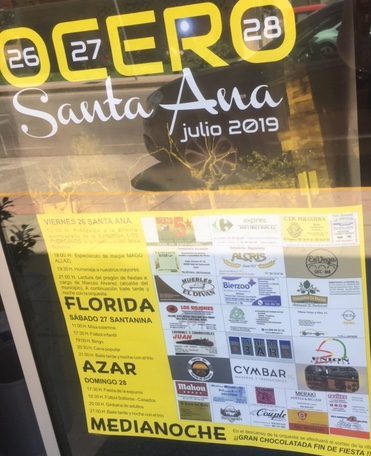 Fiestas en Ocero en honor a Santa Ana. 26, 27 y 28 de julio 2