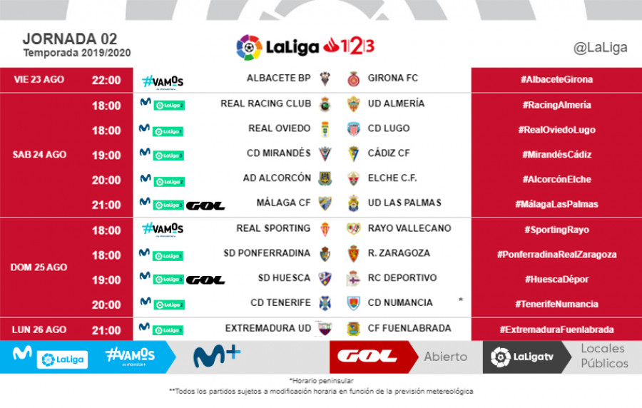 Horarios de los primeros partidos de la Ponferradina en el regreso a la la Liga 1|2|3| y donde verlos 2