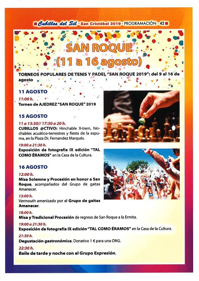 Fiestas de San Roque en Cubillos del Sil. 11 al 16 de agosto. 2