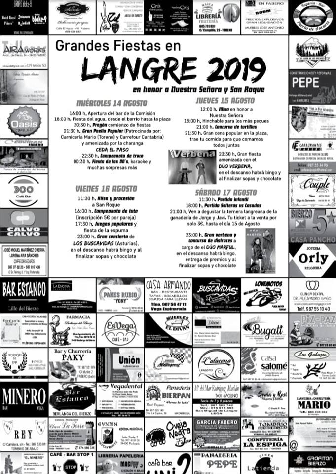 Grandes Fiestas en Langre. 14 al 17 de agosto 2019 2