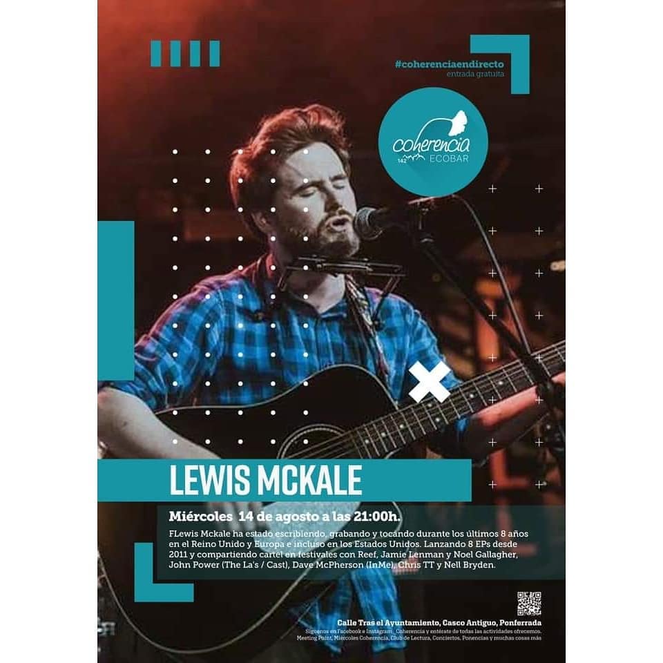 El cantante británico Lewis McKale recala el miércoles en Coherencia Bar 2