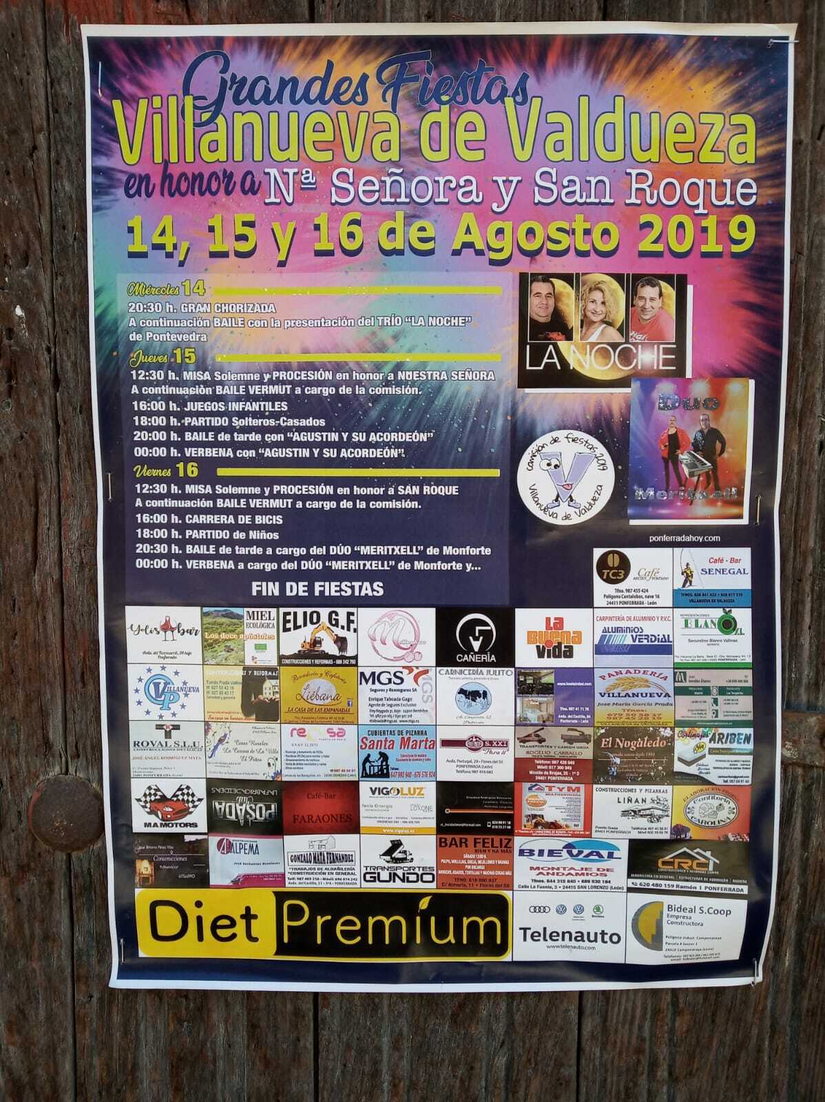 Fiestas en Villanueva de Valdueza. 14 al 16 de agosto 2019 2 Fiestas en Villanueva de Valdueza. 14 al 16 de agosto 2019 2