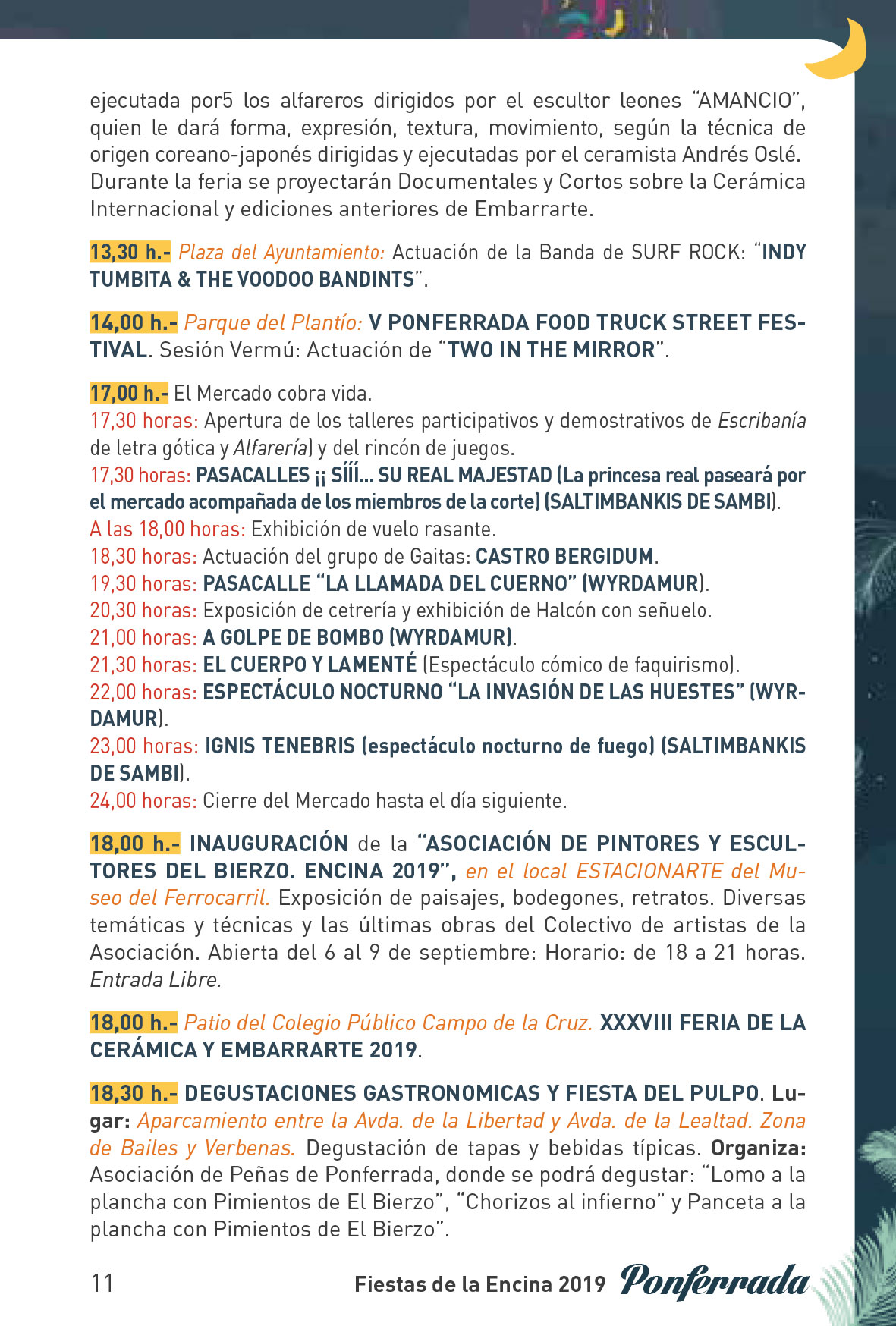 Fiestas de la Encina 2019. Programa y actividades 11