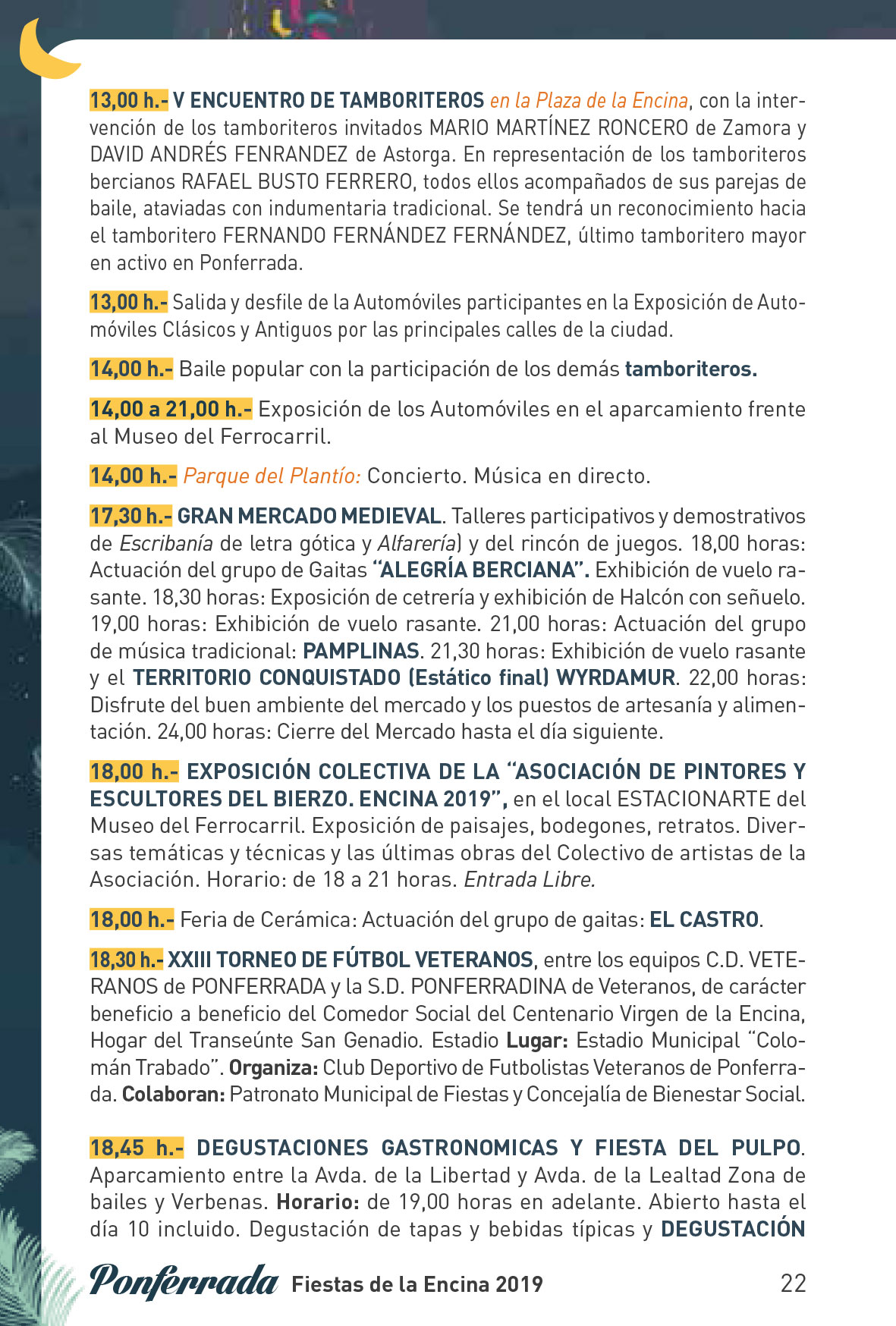 Fiestas de la Encina 2019. Programa y actividades 22