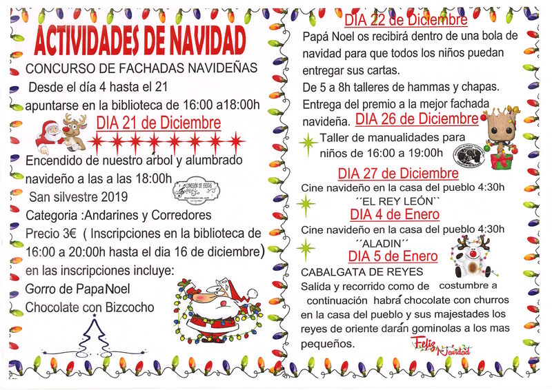 Programación de la navidad 2019 en Matarrosa del Sil 2