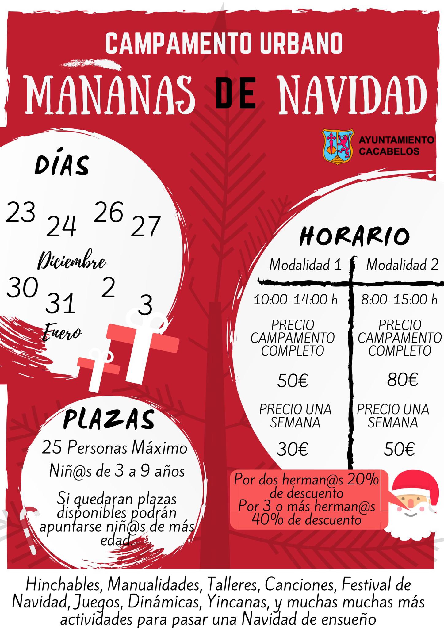 Cacabelos organiza su Campamento urbano navideño 2019 2