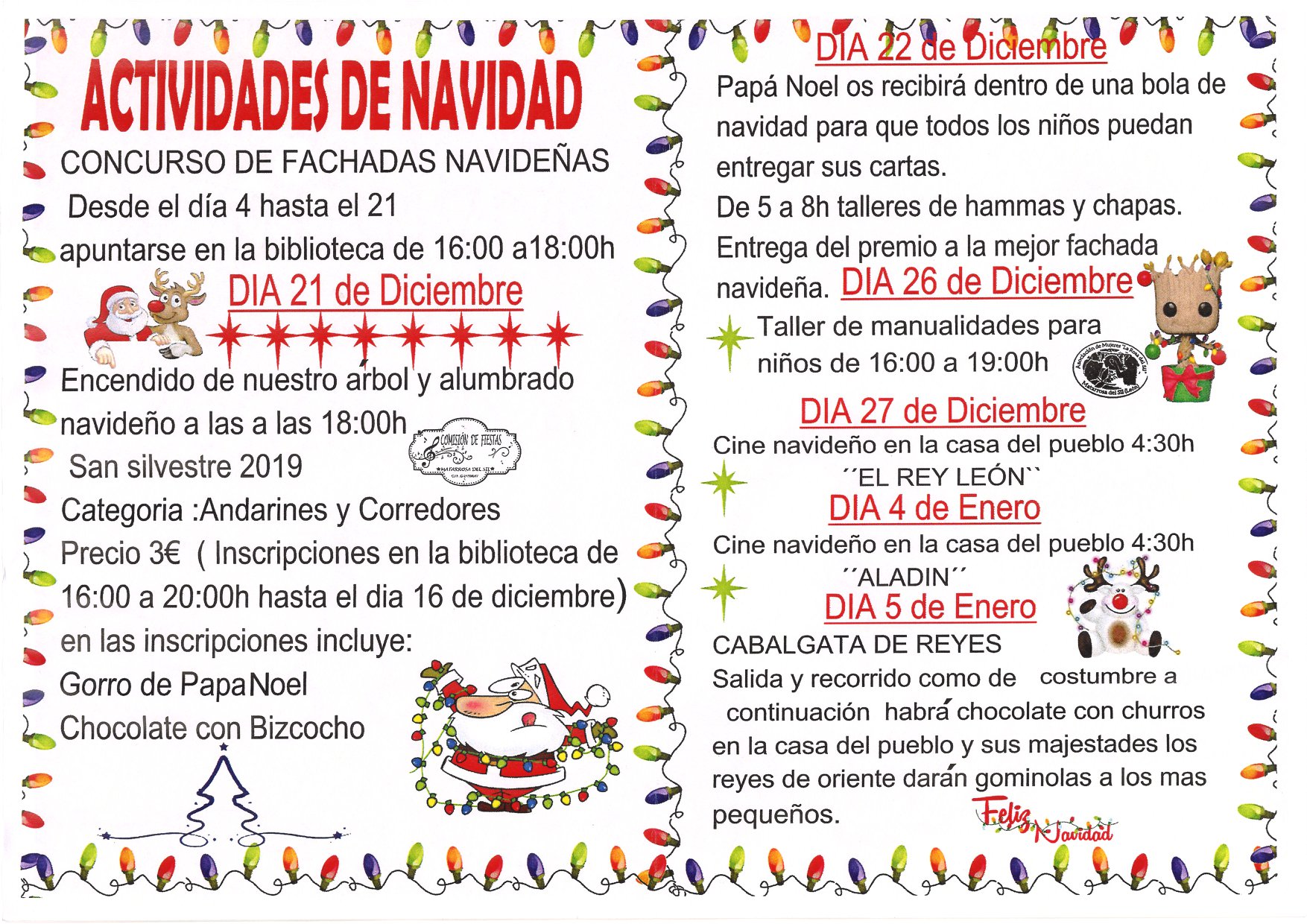 Navidad en Toreno 2019. programa y actividades 2