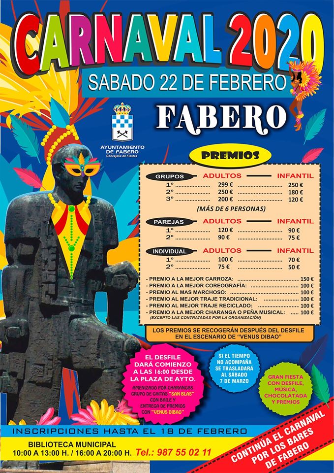 Fabero celebra su desfile de Carnaval el sábado 22 de febrero 2