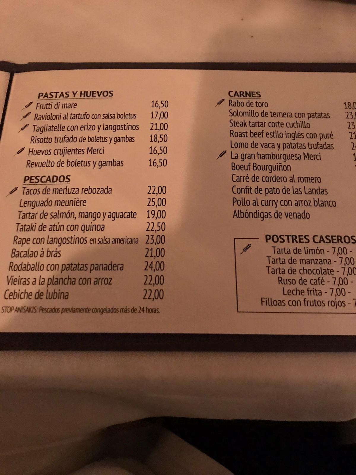Reseñas Gastronómicas: Restaurante MERCI de Madrid 6