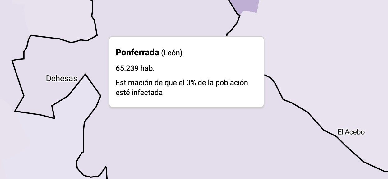 Un algoritmo predice que en la comarca del Bierzo apenas existe riesgo de contagio por coronavirus 2