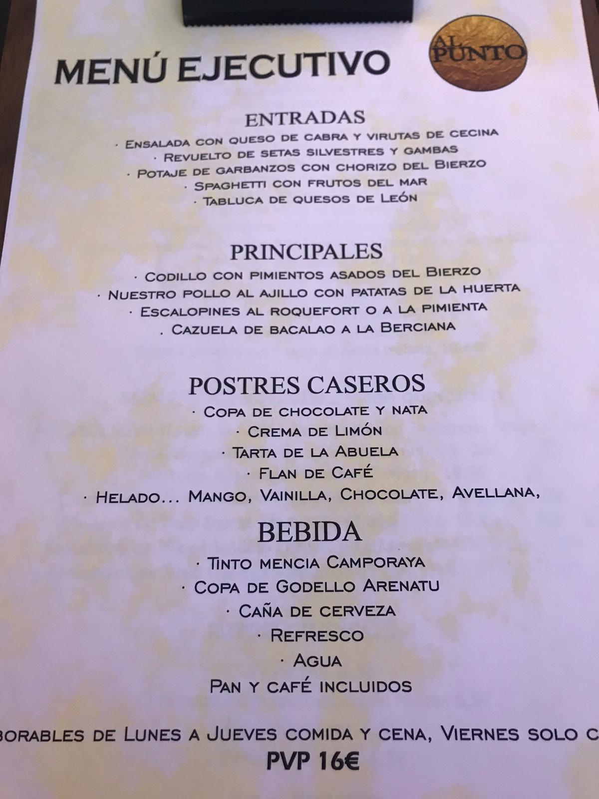 Reseña gastronomica: Restaurante Al Punto de Ponferrada 9