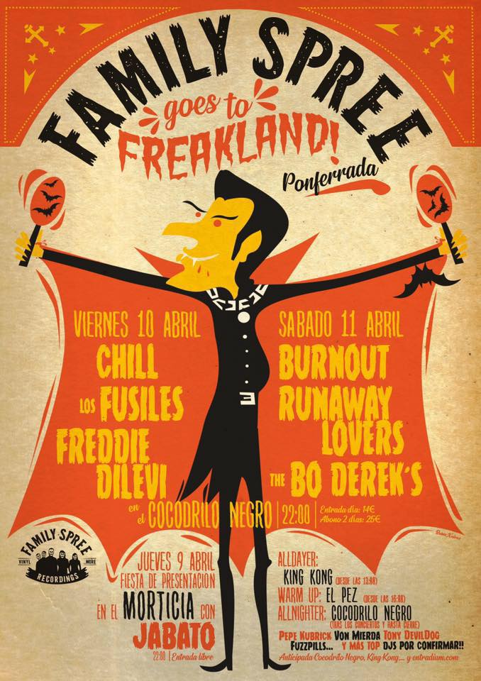 No habrá Freakland en Semana Santa, pero si mucho Rock & Roll con el 'Family Spree goes to Freakland!' 3