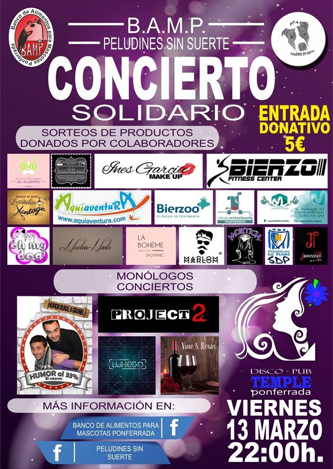 Peludines sin suerte organiza un evento solidario con conciertos y monólogos 2